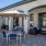 pool with reclining seats and modern stonework